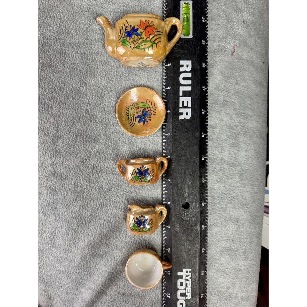 vintage miniature tea set made in japan ceramic toy tea set boxed - Picture 4 of 9